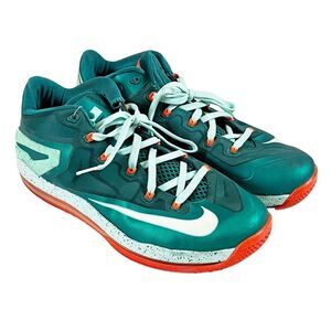 Nike Max LeBron 11 Low Biscayn Mens 12 Basketball Shoe Green 642849-313